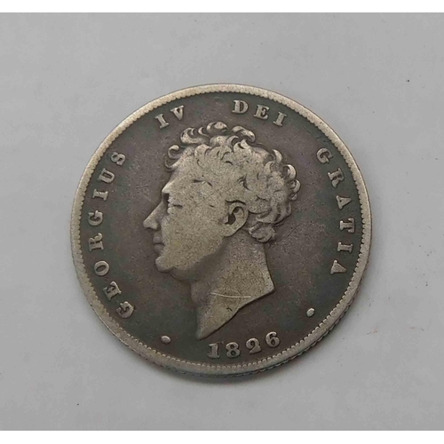 210 - Antique - 1826 George III shilling