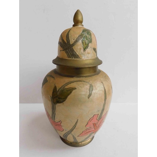 218 - Brass - Cloisonné vase