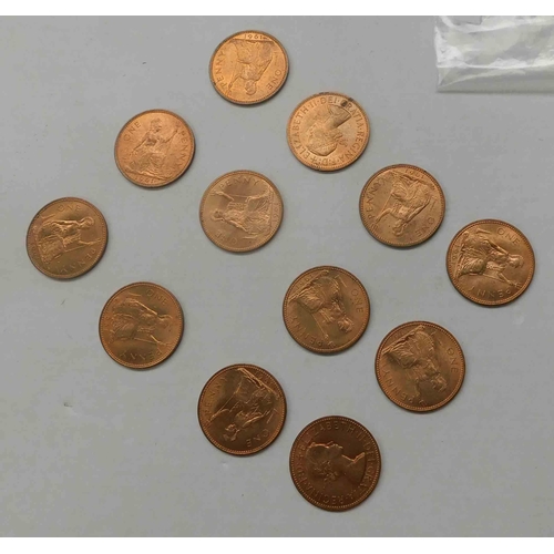 224 - Twelve - 1961 dated pennies