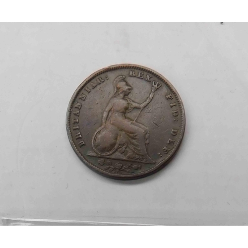 229 - Antique - 1835 William IV farthing