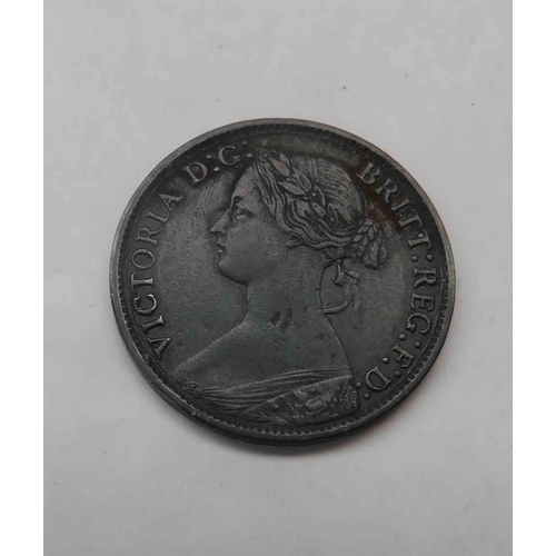 257 - Antique - 1869 Victorian farthing