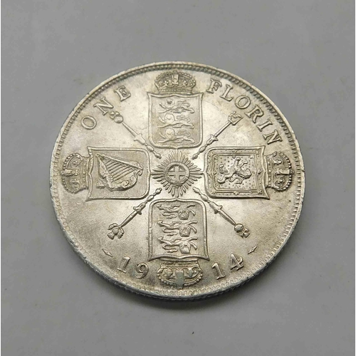 258 - Antique - 1914 2 Florin coin