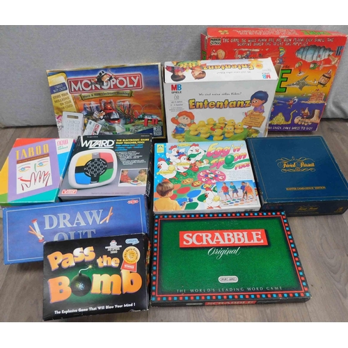 27 - Selection of board games - including Scrabble, Taboo & Monopoly