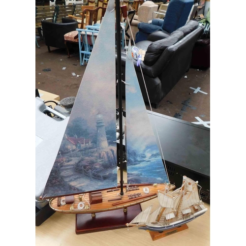 40 - Two - Model sailing ships