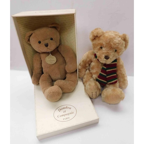 48 - Harrods teddy bear - boxed & Doudou et Champagne of Paris teddy