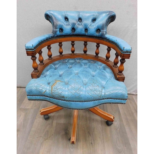 539 - Leather captains chair