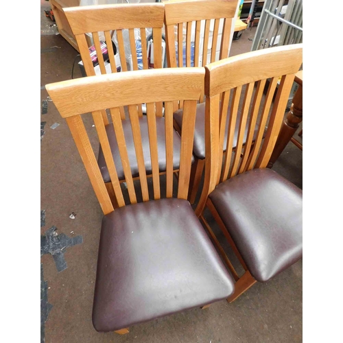 543a - 4x High backed dining chairs