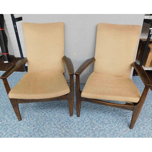 549 - 2x Vintage Parker Knoll fireside chairs