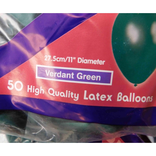 563 - 10x Sealed bags 50 latex balloons 11