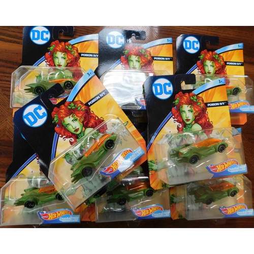 565 - 8x New & boxed Hot Wheels character cars DC Poison Ivy