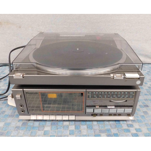 569 - Panasonic SL-N5 record player deck + SG-24L cassette & radio