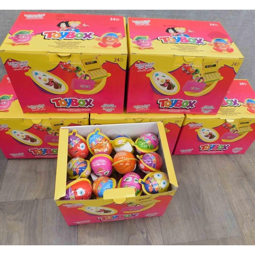 574 - 6x New boxes of 24 Toybox chocolate & cream eggs with toys (for girls) best before 13/9/22