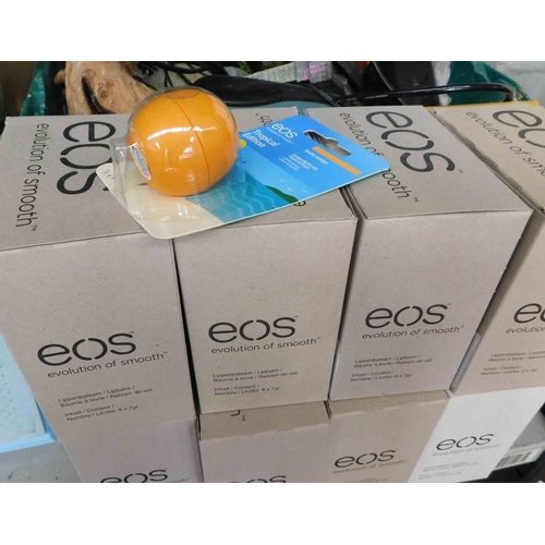 606 - 6x Boxes of 6 EOS (Evolution of Smooth) Exotic mango lip balms + 2 part boxes