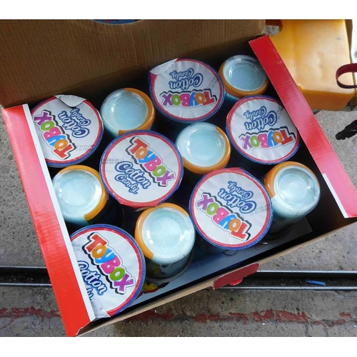 760 - 18x Boxes of new Toybox cotton candy, 36 per box, best before 08/22 (candy floss)