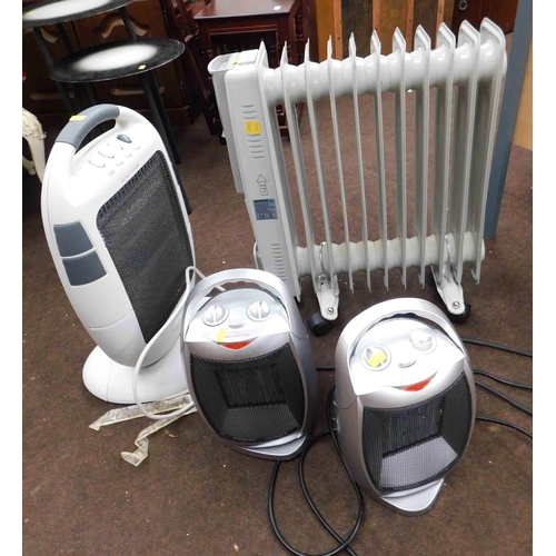 816 - 4x Electric heaters w/o