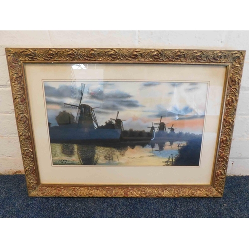 10 - Framed pastel by P T Mills - dated 1978