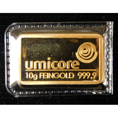 104 - 10 grams of 999.9 fine gold - bar with certificate