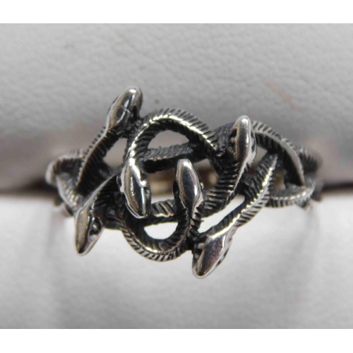 108 - Silver - snake ring