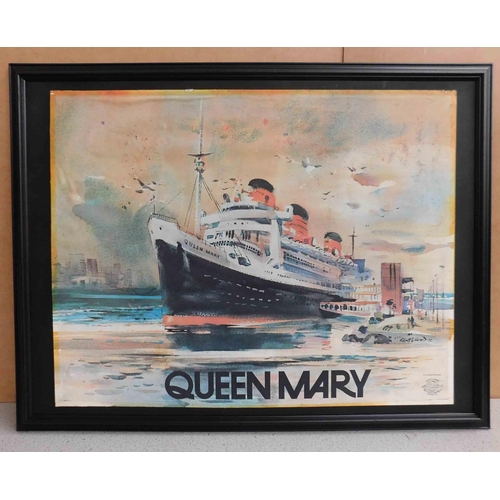 11 - Framed print of the Queen Mary - by Robert E Wood