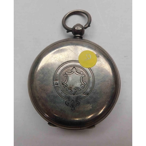 123 - Antique Victorian - Silver cased pocket watch