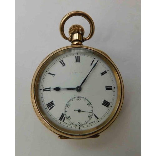 125 - 10ct Gold double plated - Gentleman's pocket watch - w/o