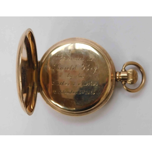 125 - 10ct Gold double plated - Gentleman's pocket watch - w/o