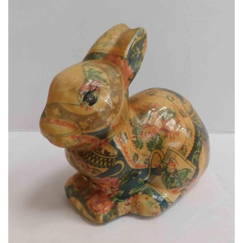 147 - Vintage - decoupage style rabbit