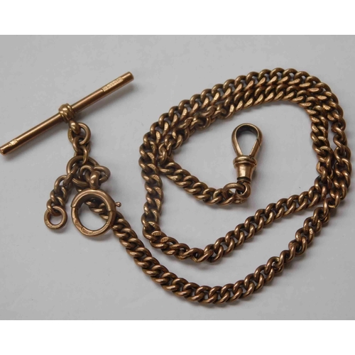 148 - 9ct Rose gold - pocket watch chain 26.5g