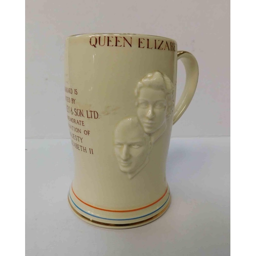 20 - Queen Elizabeth II Coronation 1953 - tankard presented by Joshua Tetley