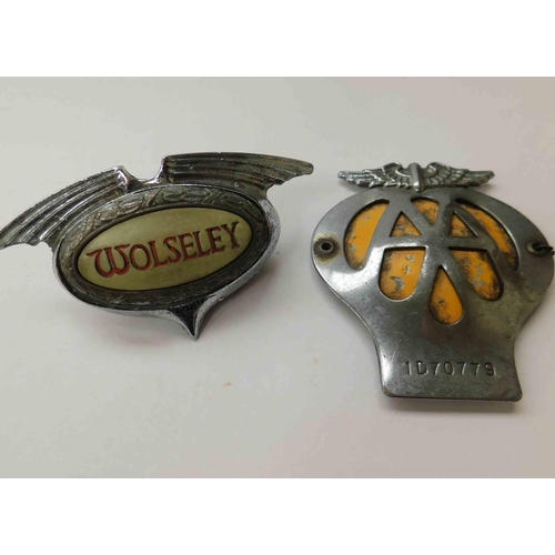 23 - Mid Century - Wolseley & AA car badges