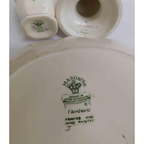 249 - Three - Pieces of Masons Chartreuse pattern ceramics