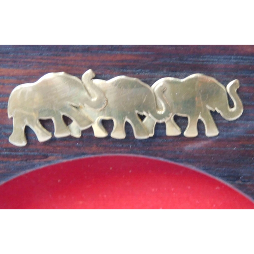 263 - Triple photo frame with elephant decoaration