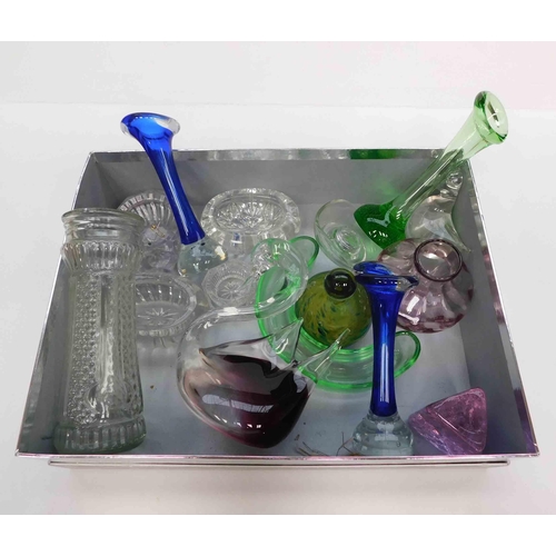 3 - Mixed - glassware including pulpit vases