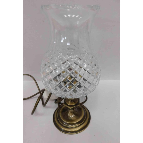 49 - Table lamp with cut glass shade