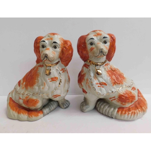 50 - Pair of Staffordshire dogs