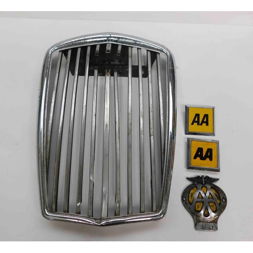 528 - Wolseley grille & 3x AA badges