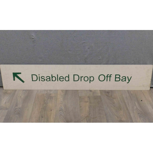 540 - 'Disabled drop off bay' vintage style sign