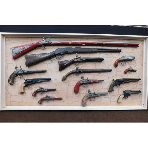 629 - Large framed plastic gun display - app 59