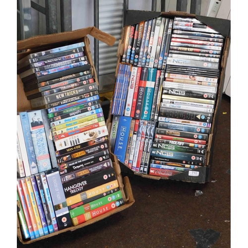 710 - 2x Large boxes of DVD's inc many box sets