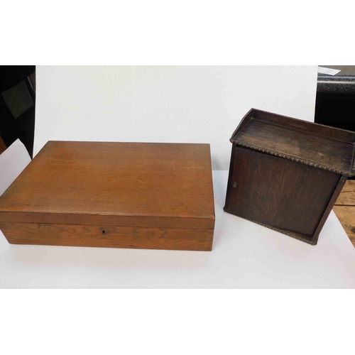 72 - Antique candle box & display box