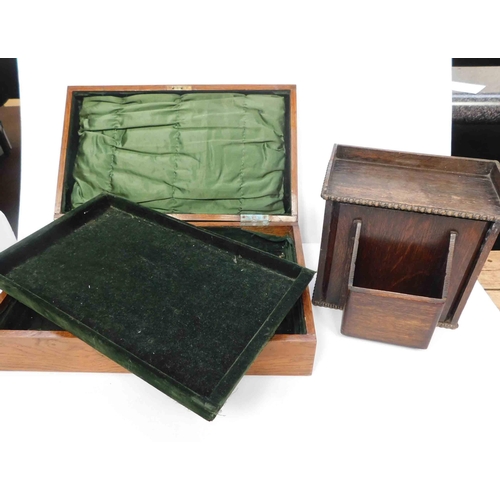 72 - Antique candle box & display box