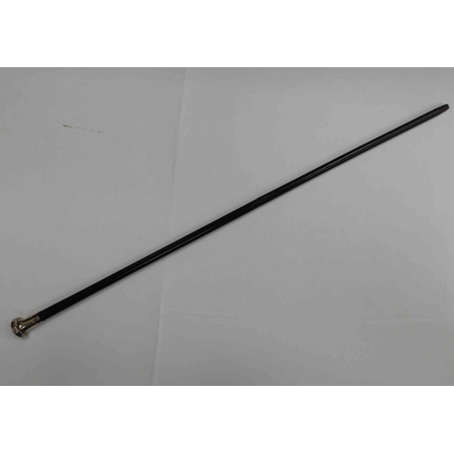 83 - Vintage walking cane - hallmarked silver top