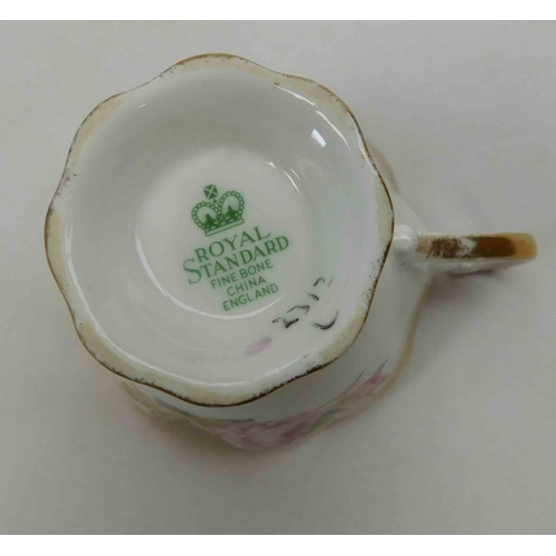 97 - Royal standard - fine bone china teacup with saucer