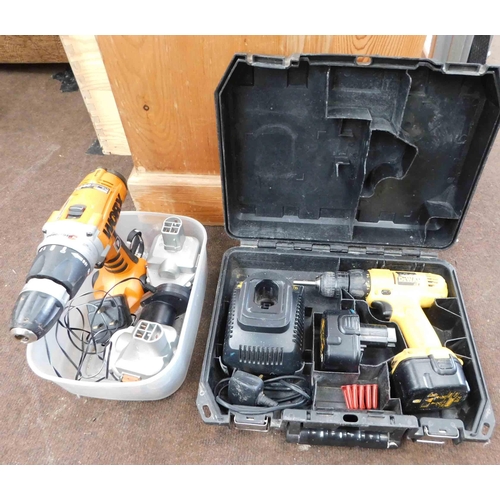 516 - Dewalt drill with charger unchecked and Worx drill unchecked