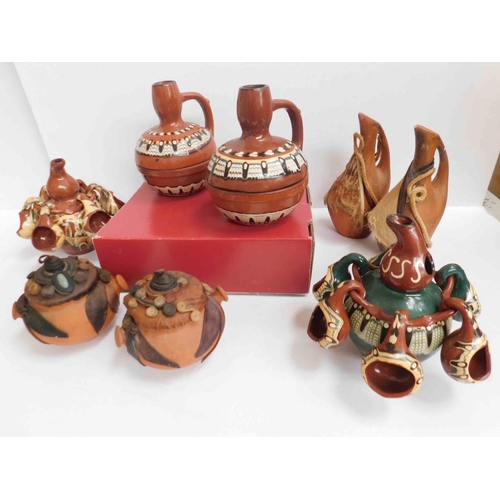 56 - African style - terracotta containers & vessels