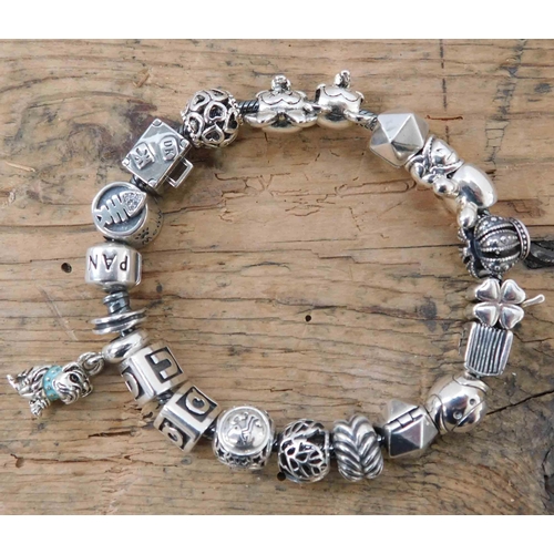 103 - Pandora bracelet with charms - including Disney