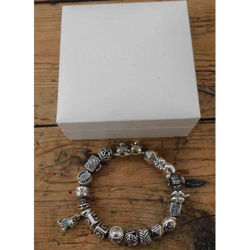 103 - Pandora bracelet with charms - including Disney