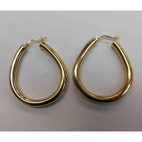 126 - 9ct Gold - hoop earrings - 1