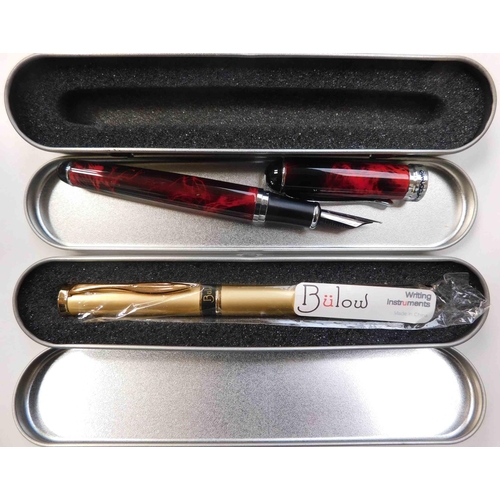 137 - Two - Bulow fountain pens - as new