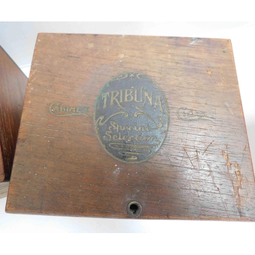 18 - Pair of early vintage - Tribuna cigar boxes